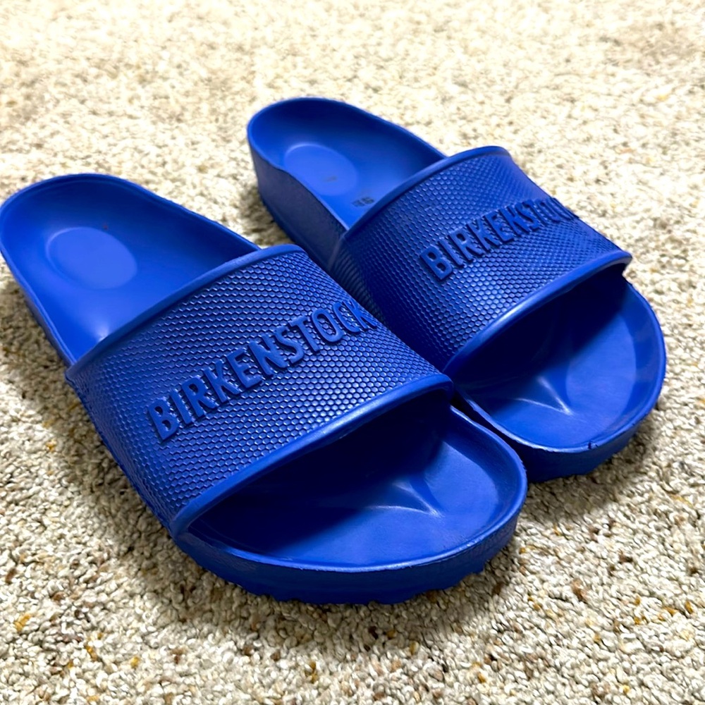 blue 🫐 birkenstock slides